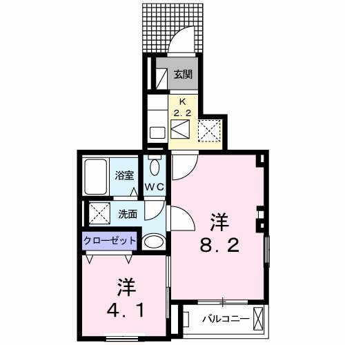 サニーコートＥ棟 101号室 間取り