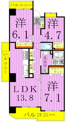 ベルドミール弐番館 間取り図