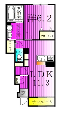 グラン　フォルテⅢ 103号室 間取り