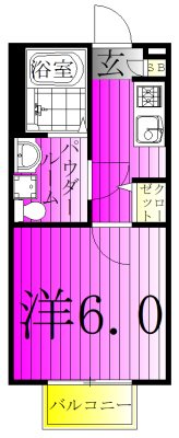 パースペクティブ柏 205号室 間取り