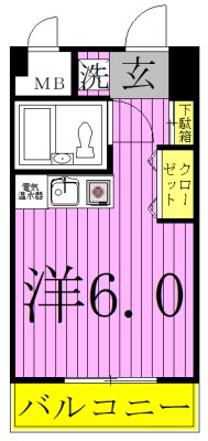 クレセントコート柏 Ａ606号室 間取り