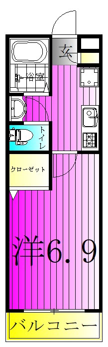 セナリオコート柏Ⅴ 206号室 間取り