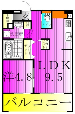 ART RESIDENCE IN KASHIWA-no-HA 102号室 間取り