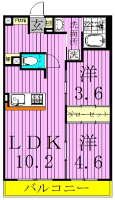 ART RESIDENCE IN KASHIWA-no-HA 305号室 間取り