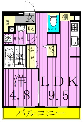 ART RESIDENCE IN KASHIWA-no-HA 601号室 間取り