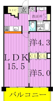 ART RESIDENCE IN OoTAKA-no-MORI 302号室 間取り