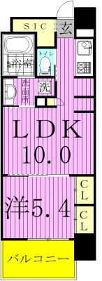 ART RESIDENCE IN OoTAKA-no-MORI 519号室 間取り