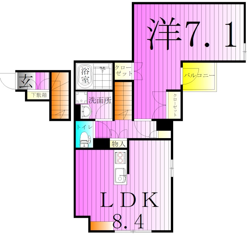 Maison Colza Kitasenjyu 間取り図