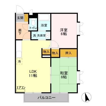 サザンハートA 間取り