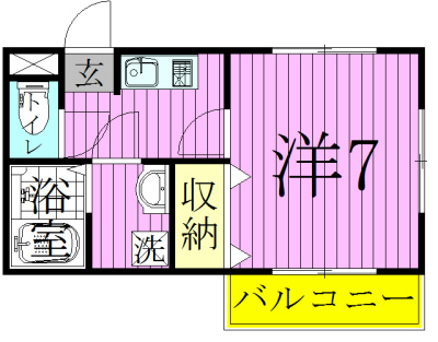 ハピネス・ナカ 103号室 間取り