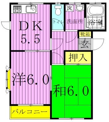 ミントハイツ柏 202号室 間取り