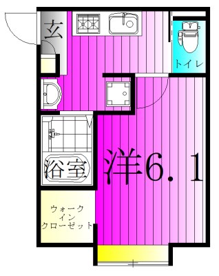 パークステュディオ胡録台 201号室 間取り