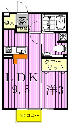 キャトルセゾン（初石） 101号室 間取り