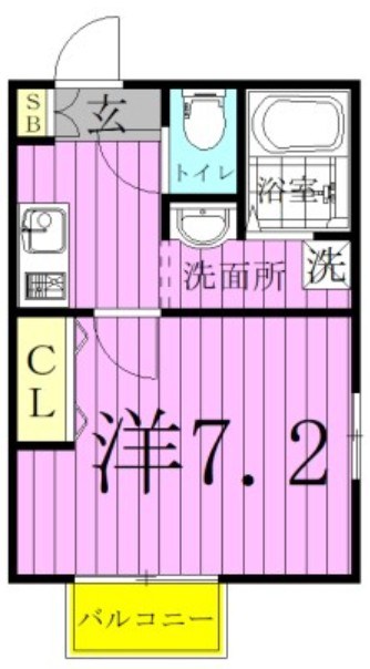 キャメル松戸５　Ａ棟 205号室 間取り