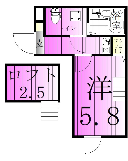サザンロード五反野Ⅱ 間取り図