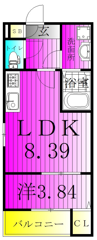 ジーメゾン我孫子 104号室 間取り