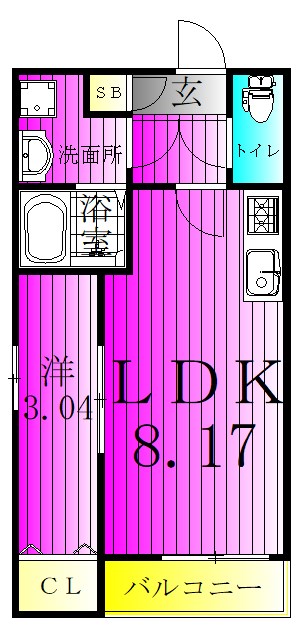 ジーメゾン我孫子 201号室 間取り