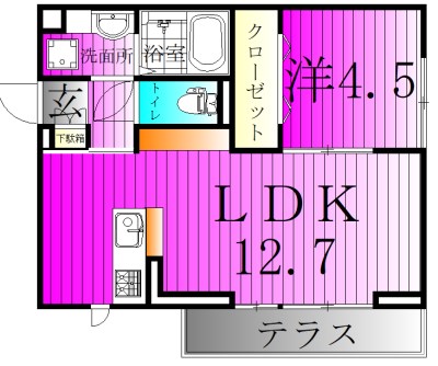 エルム柏 105号室 間取り