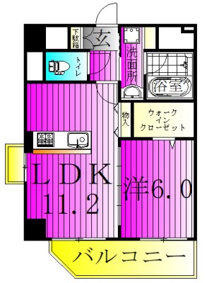 ブランリリオ 401号室 間取り