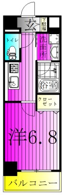 ブランリリオ 402号室 間取り