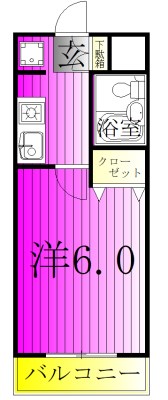 プレジオⅠ 105号室 間取り