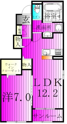 ウィステリアⅡ 101号室 間取り