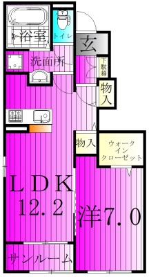 ウィステリアⅠ 103号室 間取り