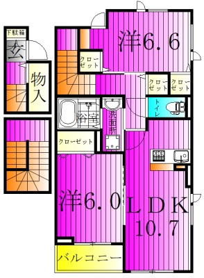 サンセット 301号室 間取り