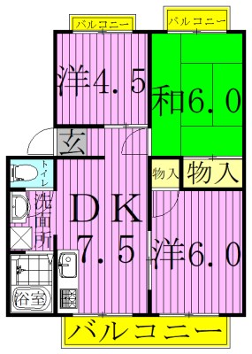 アーバンクロス　アオイ 間取り図