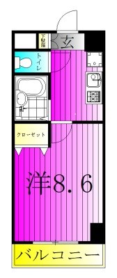 ヴェリーニ東松戸 601号室 間取り