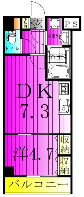 ヒルズ我孫子 102号室 間取り