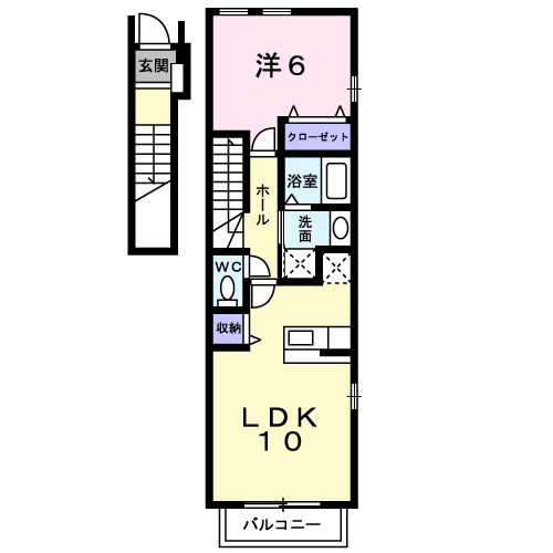 エスプワール 201号室 間取り