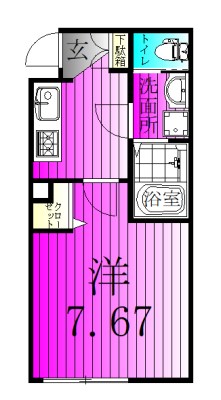 CRASTINE松戸字塚ノ越 302号室 間取り