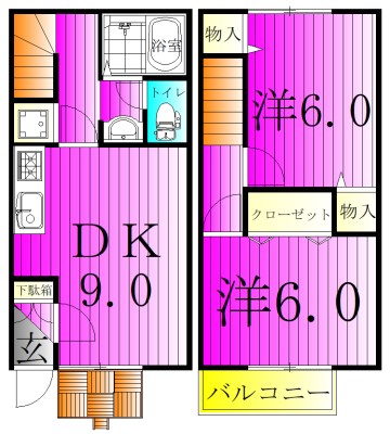コーポ双伸５ 101号室 間取り