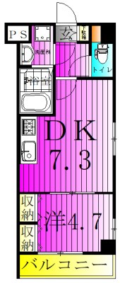 ヒルズ我孫子 503号室 間取り