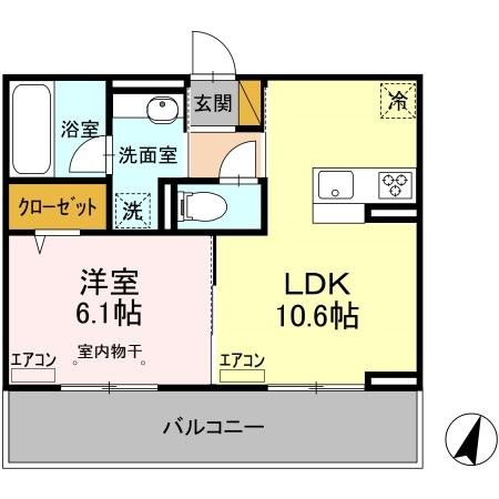 ラシーヌ　A 302号室 間取り