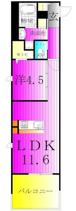 ラシーネおおたかの森 506号室 間取り