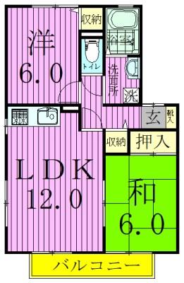 アンクレージュＣ 105号室 間取り