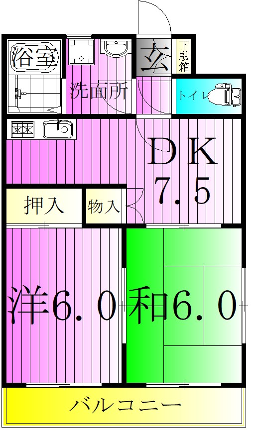ジュネス南綾瀬 間取り図