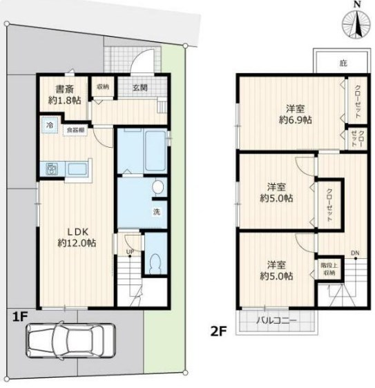 保木間5丁目戸建 間取り図