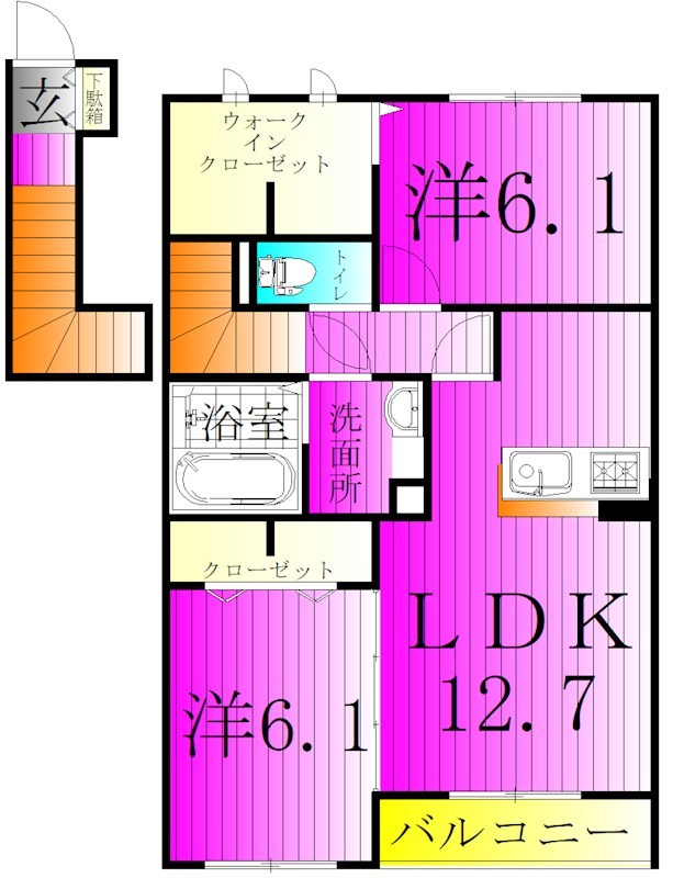 ブルームⅡ 201号室 間取り