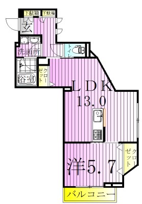 リブラ北千住 間取り図