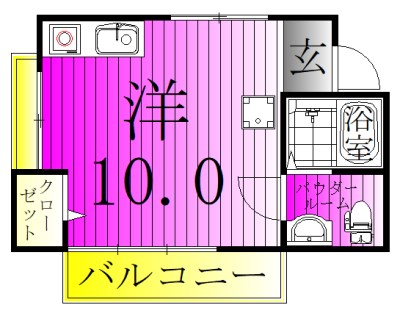 レアーレ 301号室 間取り