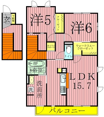 リヴィール　ソワⅡ 201号室 間取り