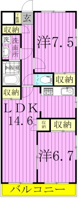 カーサオリーヴ 102号室 間取り