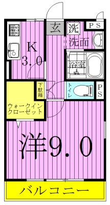 セレニティーホームズＢ 201号室 間取り