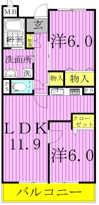 ヴィアーレ　ＪＳ 303号室 間取り