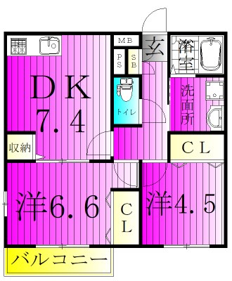 Neo green　～ネオグリーン～ 202号室 間取り