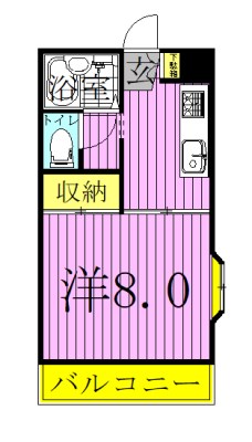 ヴィラージュ柏 104号室 間取り