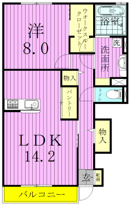 サニーウェルＢ 102号室 間取り